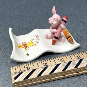 Vintage Disney Pooh & Friends Piglet My Best Friends Picture Ceramic Shelf Decor